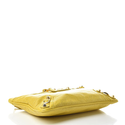 Balenciaga Agneau Giant 12 Gold Hardware Flat Handle Clutch Curry 4 of 7