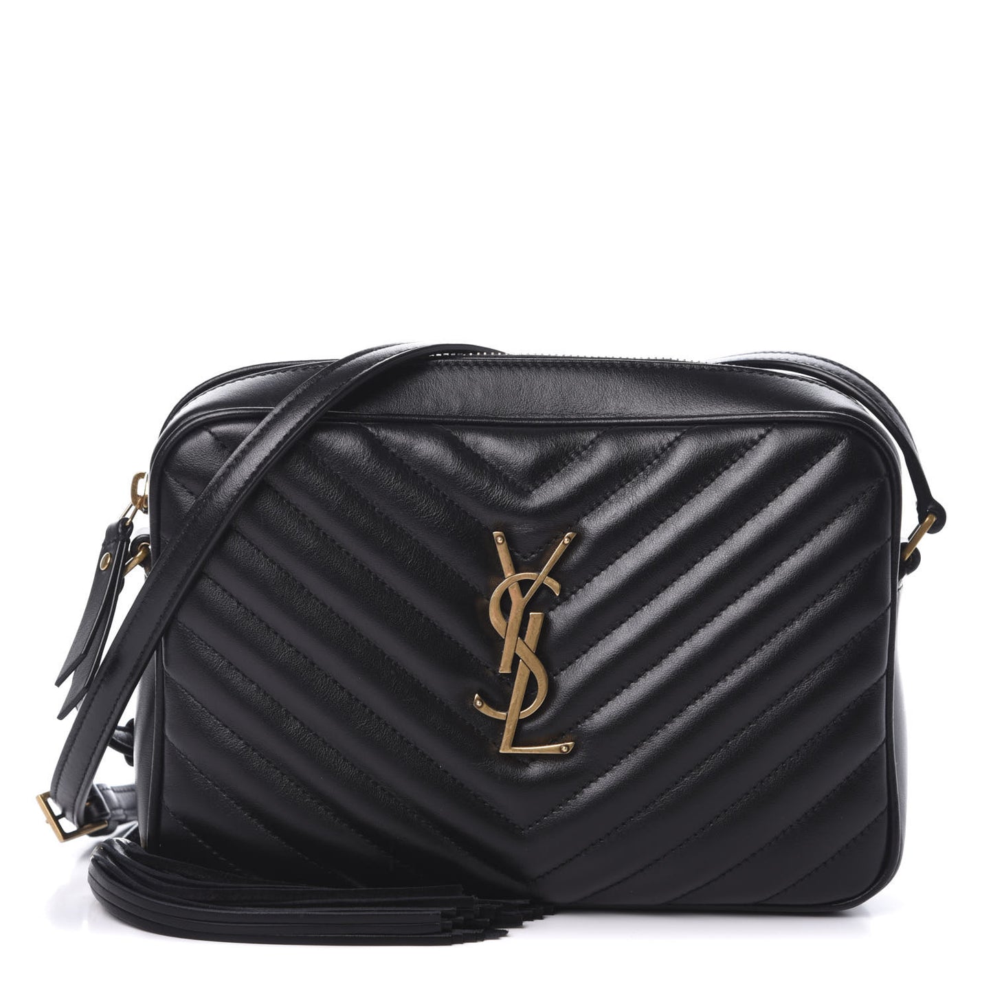 Calfskin Matelasse Monogram Lou Camera Bag Black