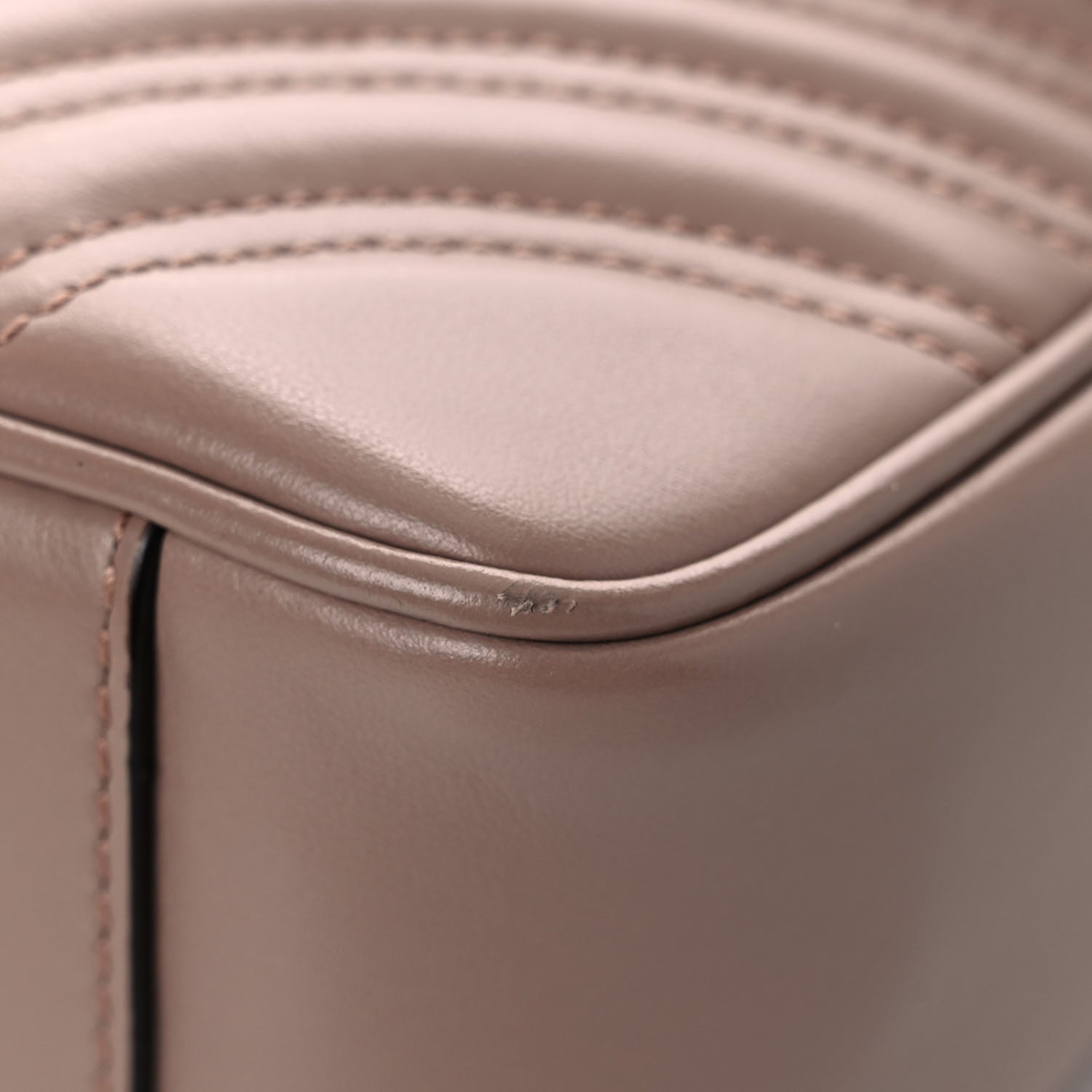 Gucci Calfskin Matelasse Small GG Marmont Shoulder Bag Porcelain Rose 10 of 13
