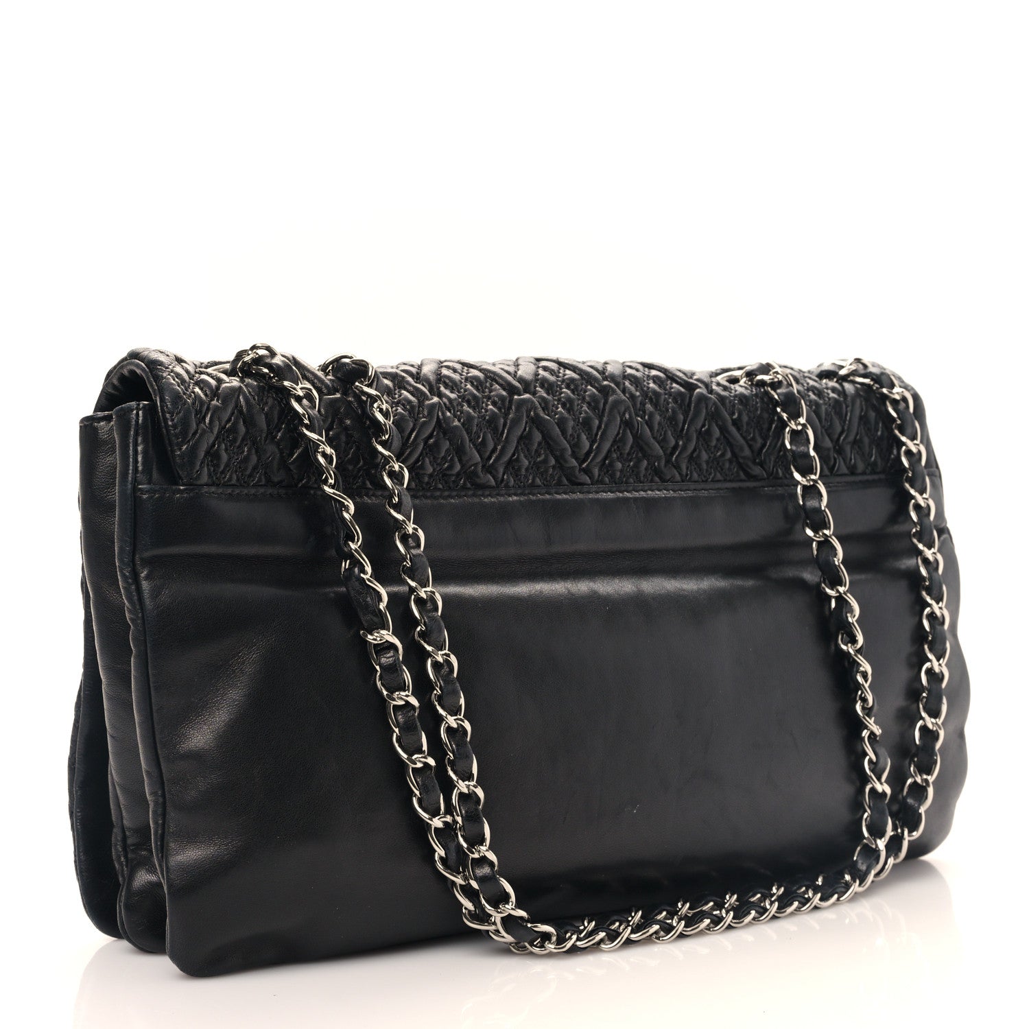 Chanel Lambskin Astrakan Single Flap Black 3 of 9