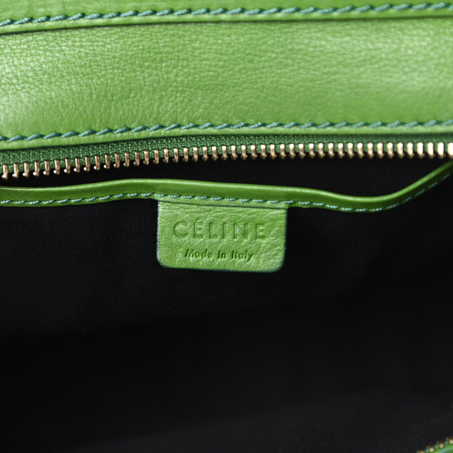 Smooth Calfskin Nano Luggage Grass Green