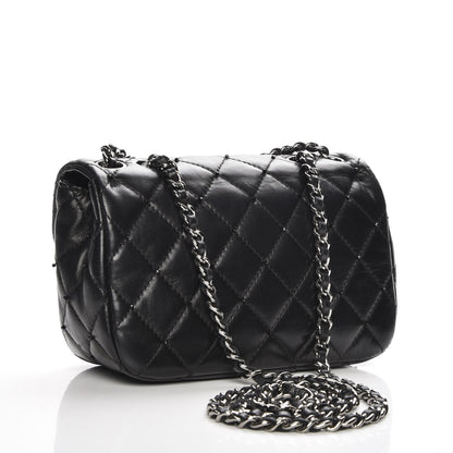 Chanel Lambskin Quilted Beaded Extra Mini Flap Black 3 of 8