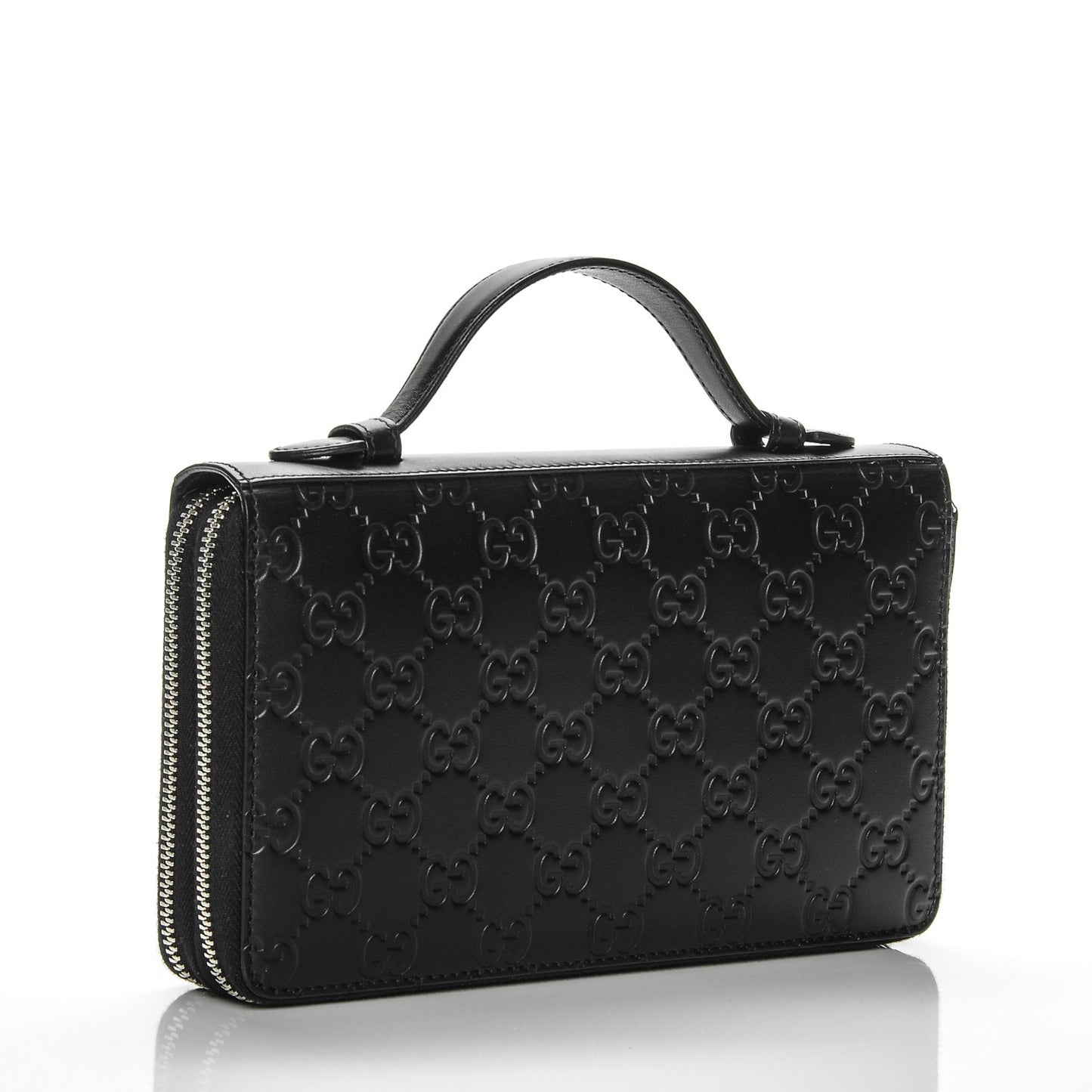 Guccissima Signature Travel Document Case Black