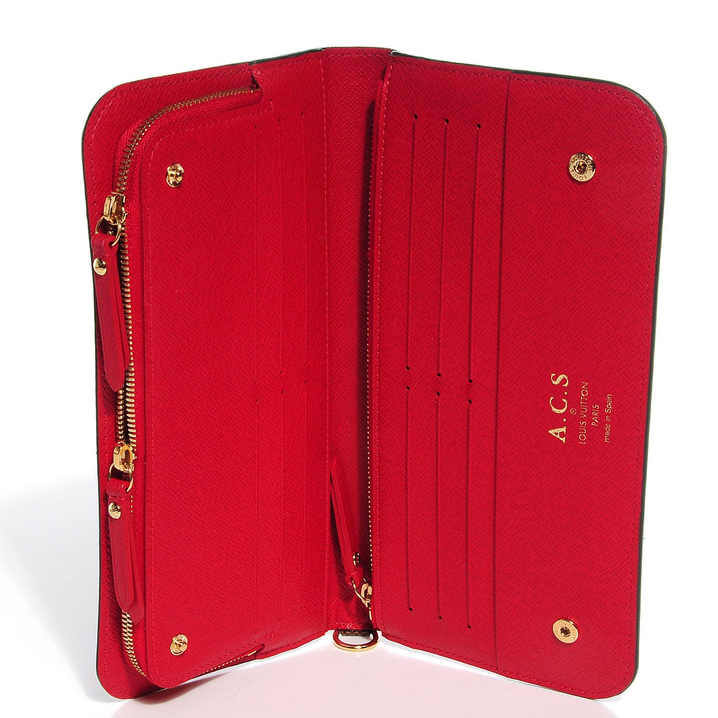 Damier Ebene Insolite Wallet Red