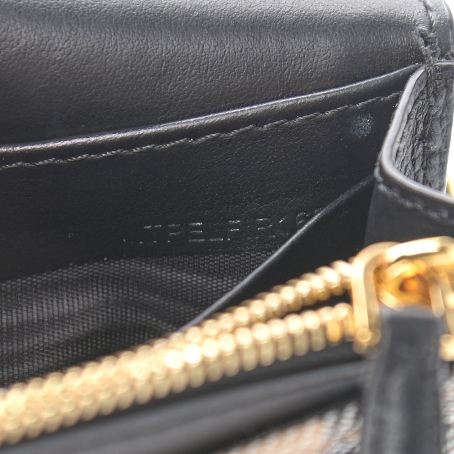 Derby Calfskin House Check Wallet On Chain Black