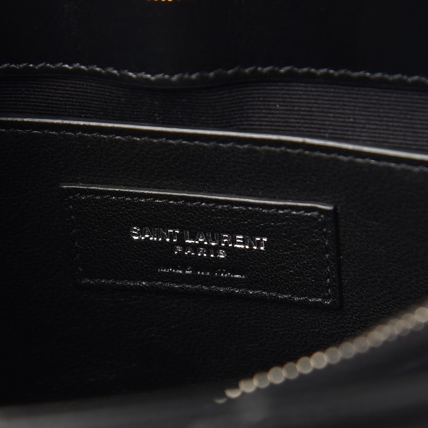 Calfskin Y Quilted Monogram Small Loulou Chain Satchel Black