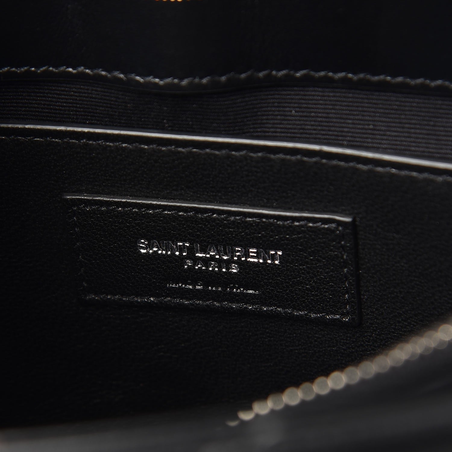 Saint Laurent Calfskin Y Quilted Monogram Small Loulou Chain Satchel Black 7 of 9