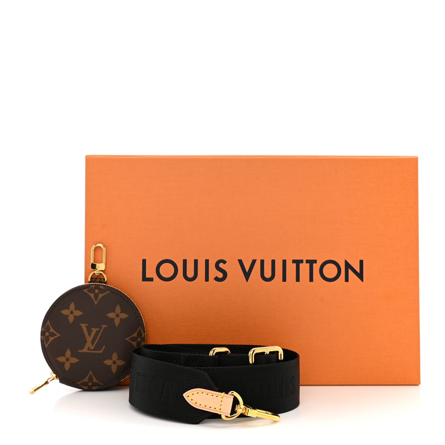 Monogram Multi Pochette Accessories Bandouliere Shoulder Strap Black