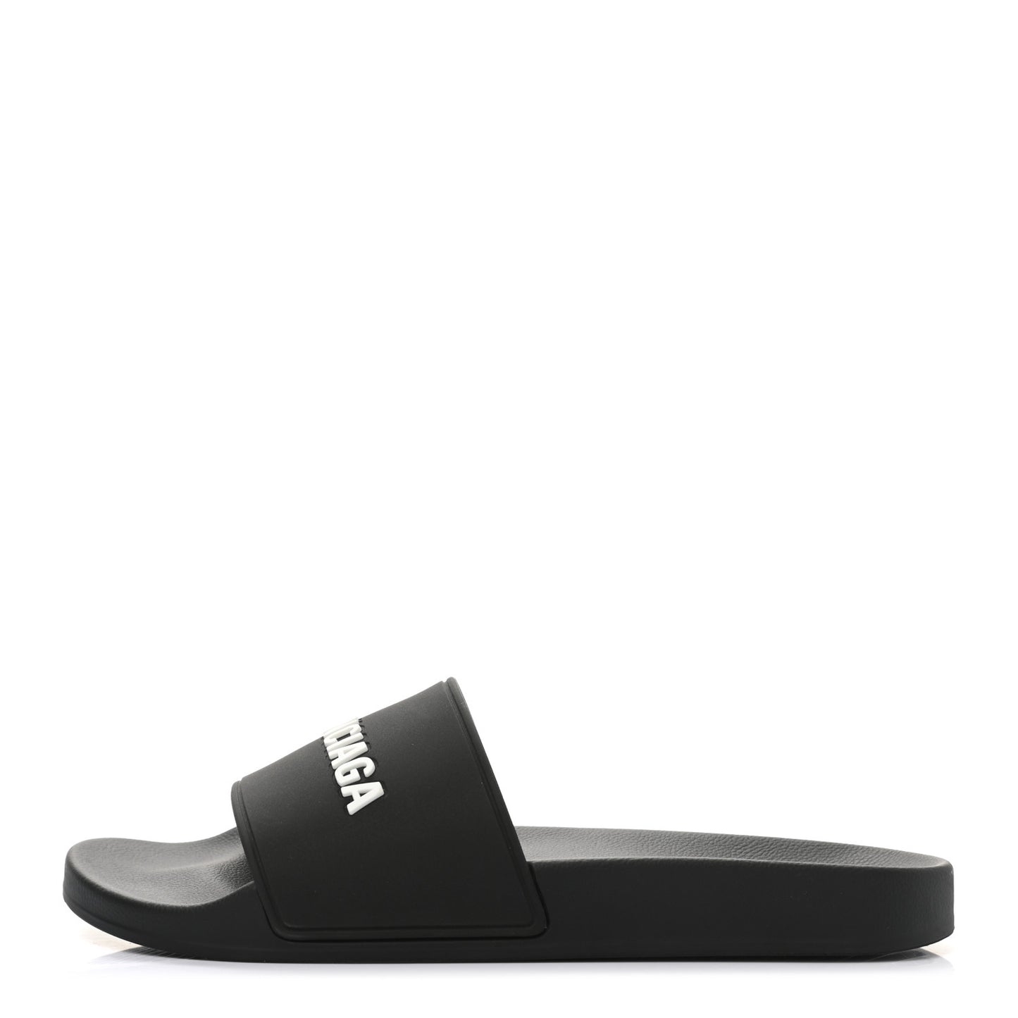 Rubber Womens Logo Pool Slide Sandals 40 Black White