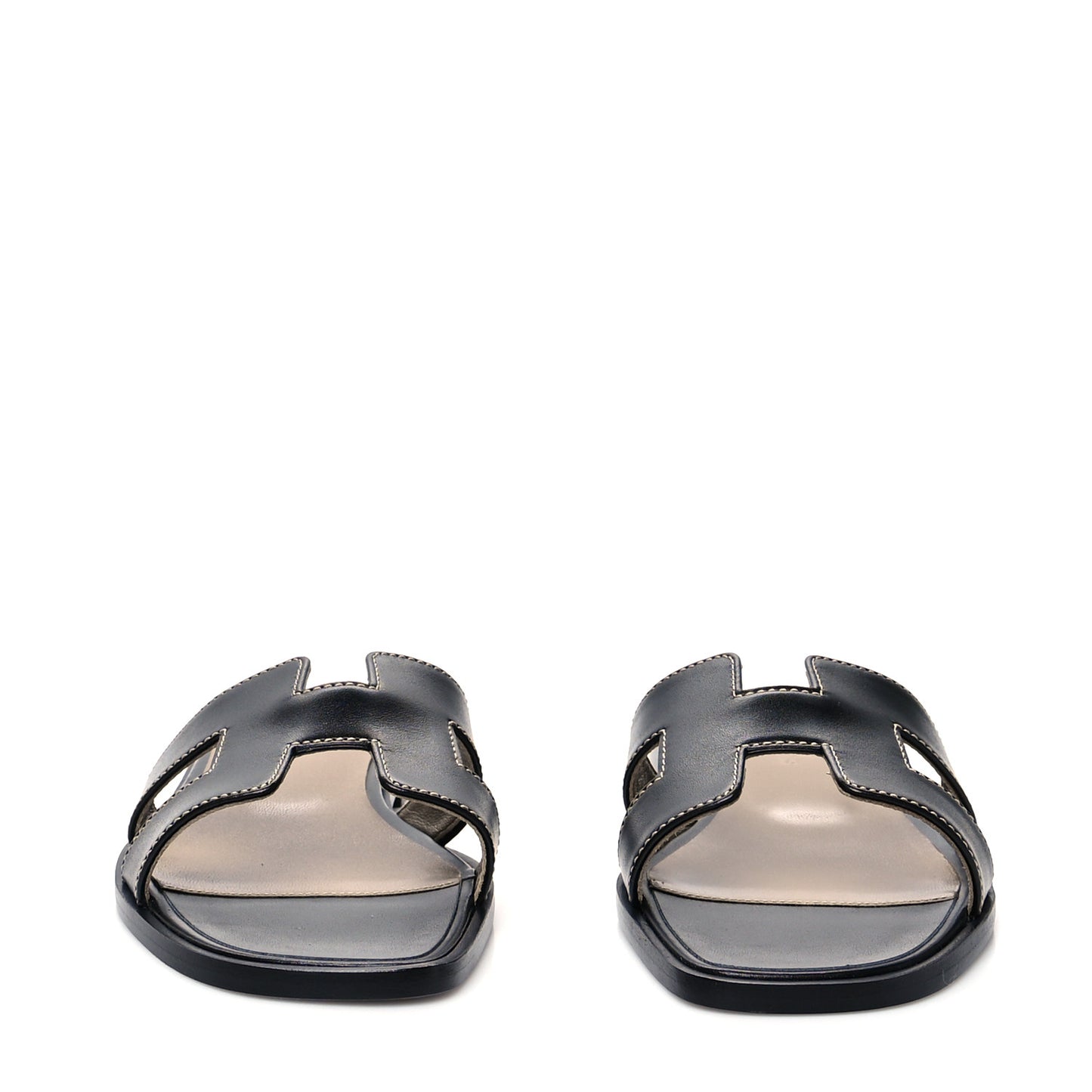 Box Calfskin Oran Sandals 36 Black