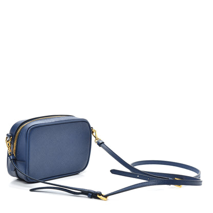 Prada Saffiano Mini Camera Crossbody Bag Bleuette 3 of 9