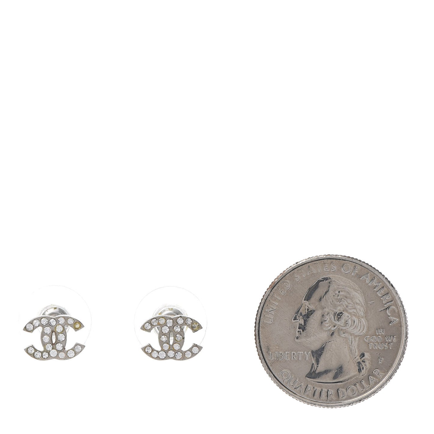 Crystal Mini Timeless CC Earrings Silver
