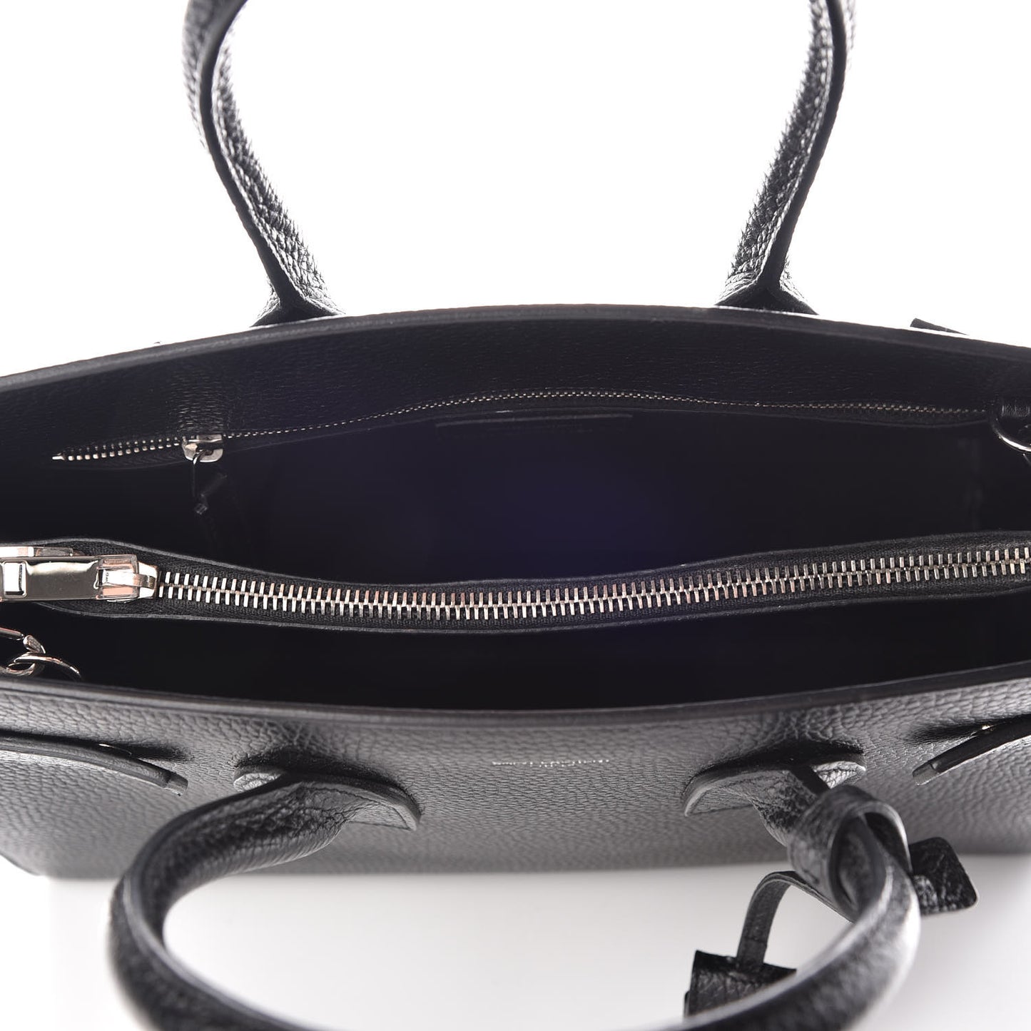 Grained Calfskin Small Sac De Jour Black