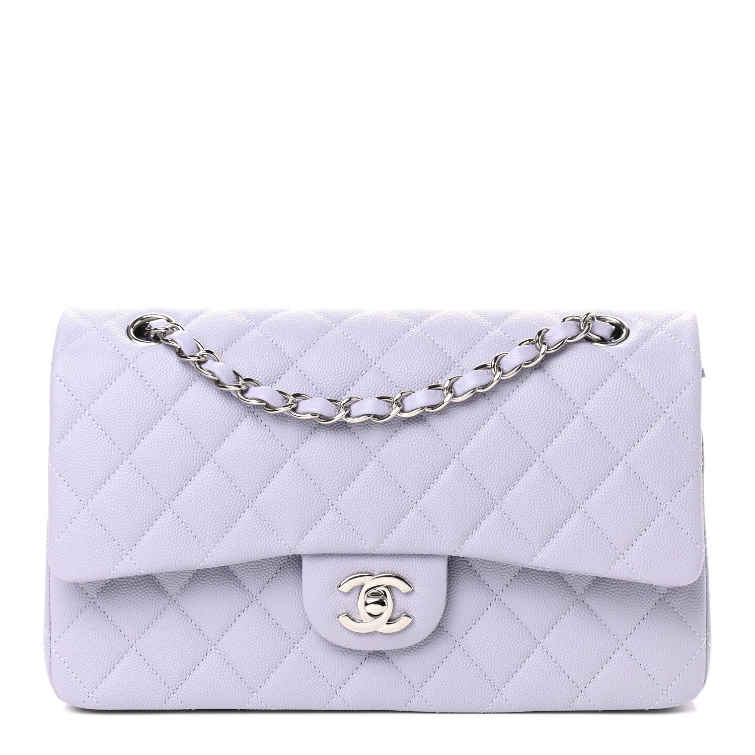 Chanel Caviar Quilted Medium Double Flap Light Purple 1 of 9