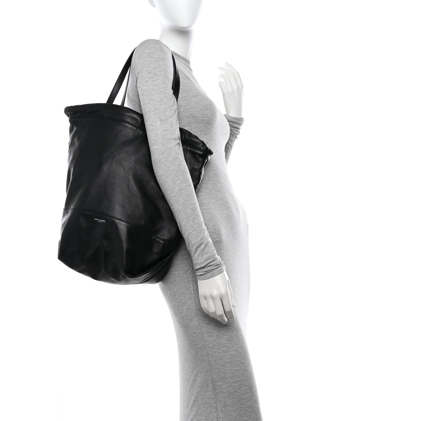 Lambskin West Shopping Bag Black