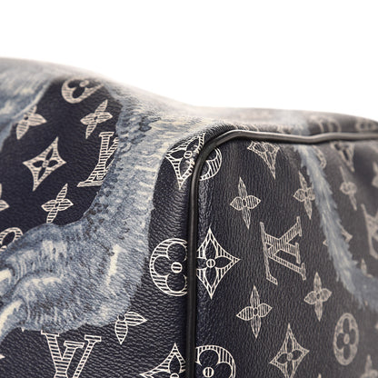 Louis Vuitton Savane Monogram Lion Chapman Keepall Bandouliere 55 Encre 9 of 9