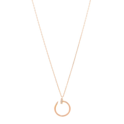 Cartier 18K Pink Gold Diamond Juste Un Clou Pendant Necklace 1 of 5