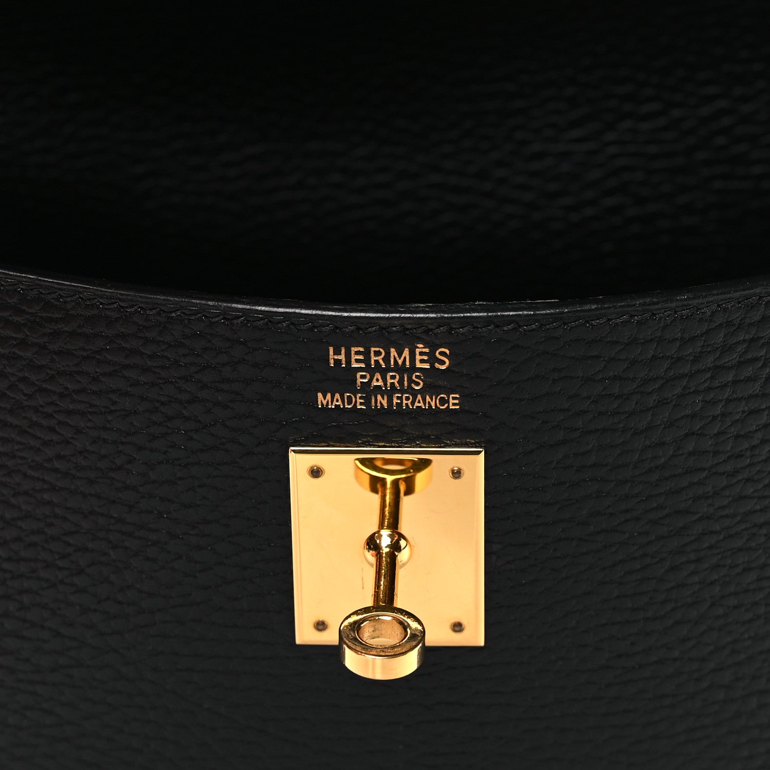 Hermes Vache Liegee Kelly Sellier 35 Black 6 of 12