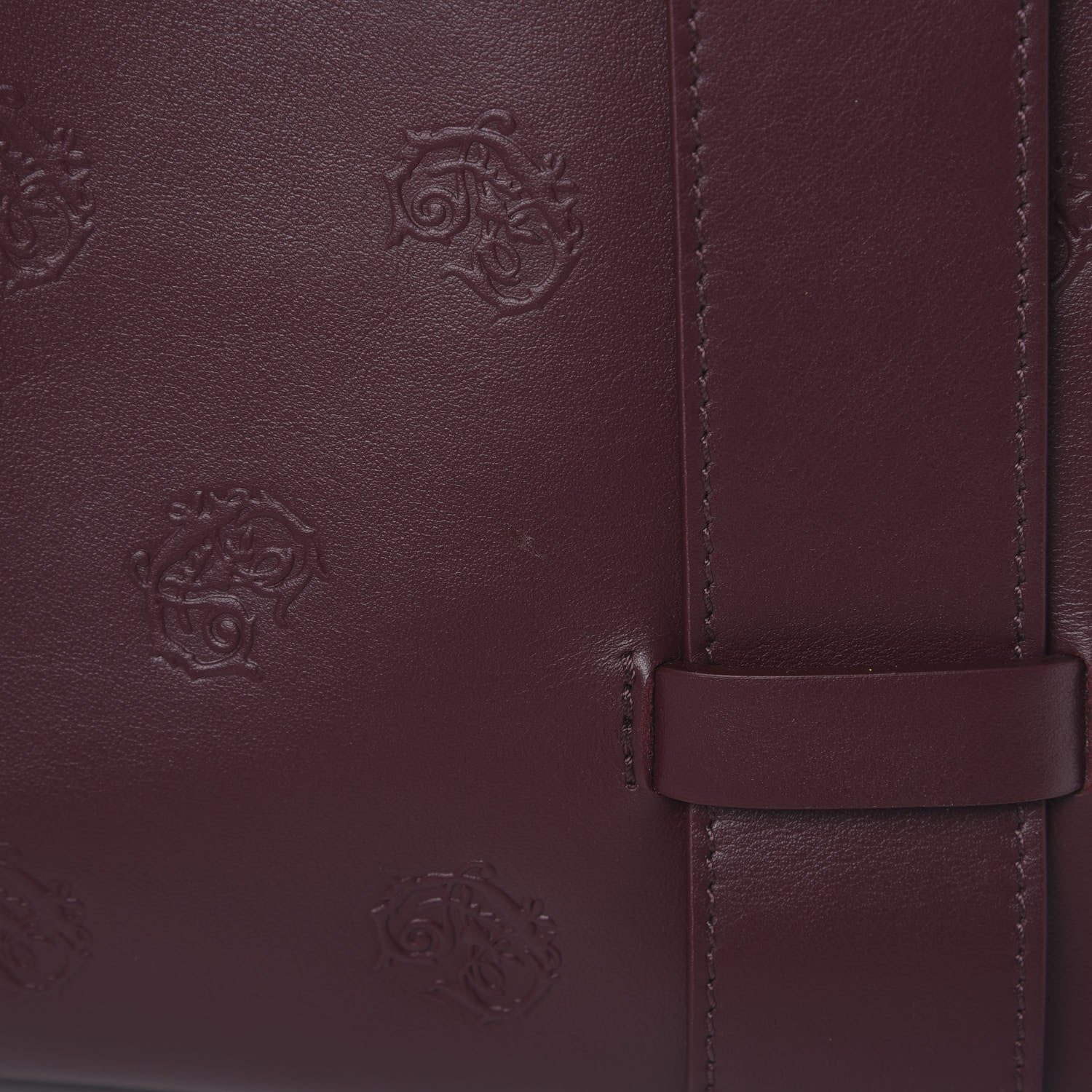 Chloe Smooth Calfskin Embossed Tao Zipped Tote Burnt Brown 11 of 11