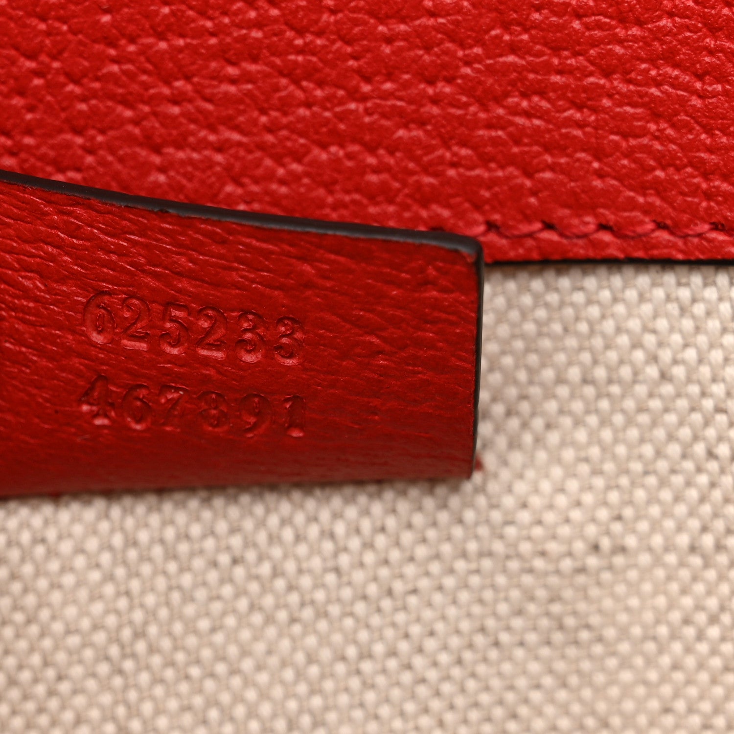 Gucci GG Supreme Monogram Apple Interlocking G Belt Bag Beige Multicolor Lobster Red 7 of 10
