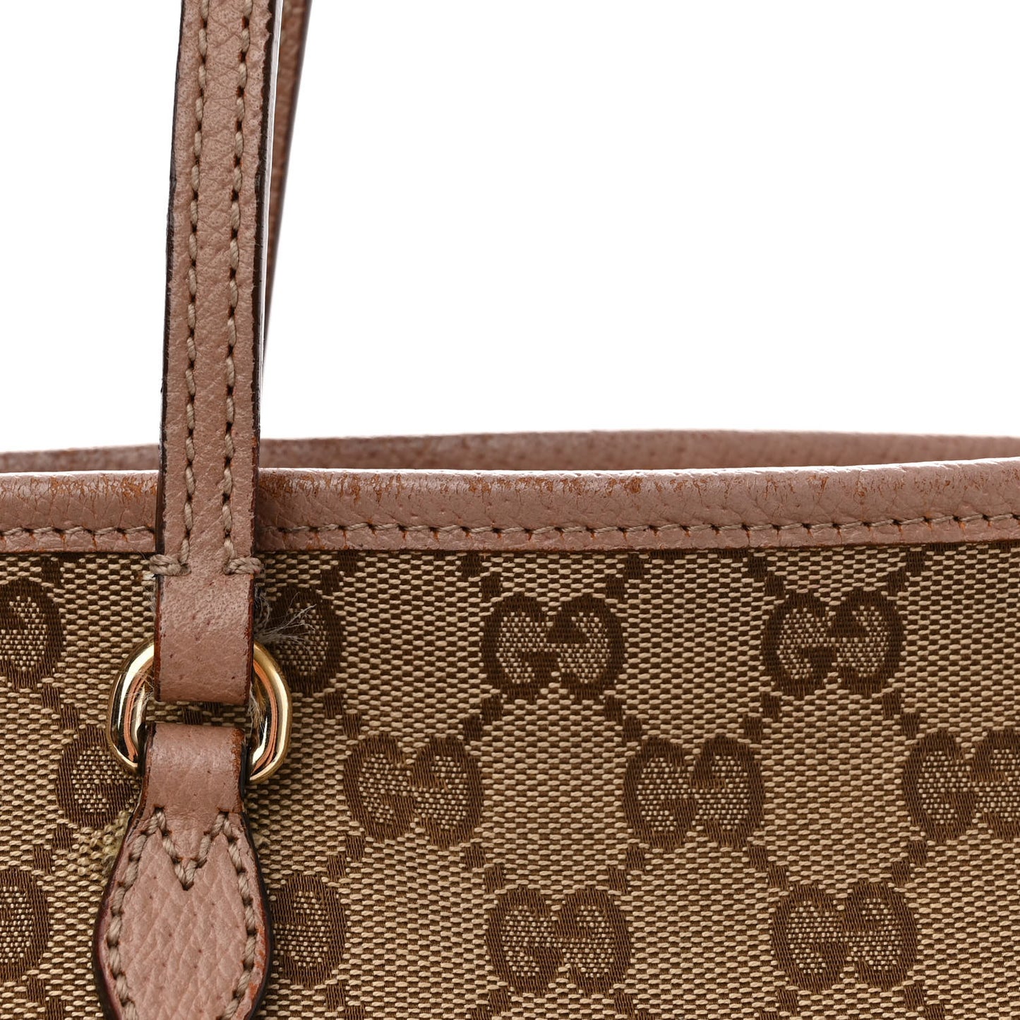 Monogram Medium Bree Zippered Tote Beige Dark Cipria