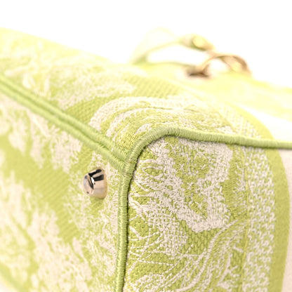 Christian Dior Canvas Toile De Jouy Reverse Embroidered Medium Lady D-Lite Green 10 of 13