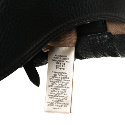 Burberry Grainy Calfskin Medium Check Ashby Hobo Black 7 of 13