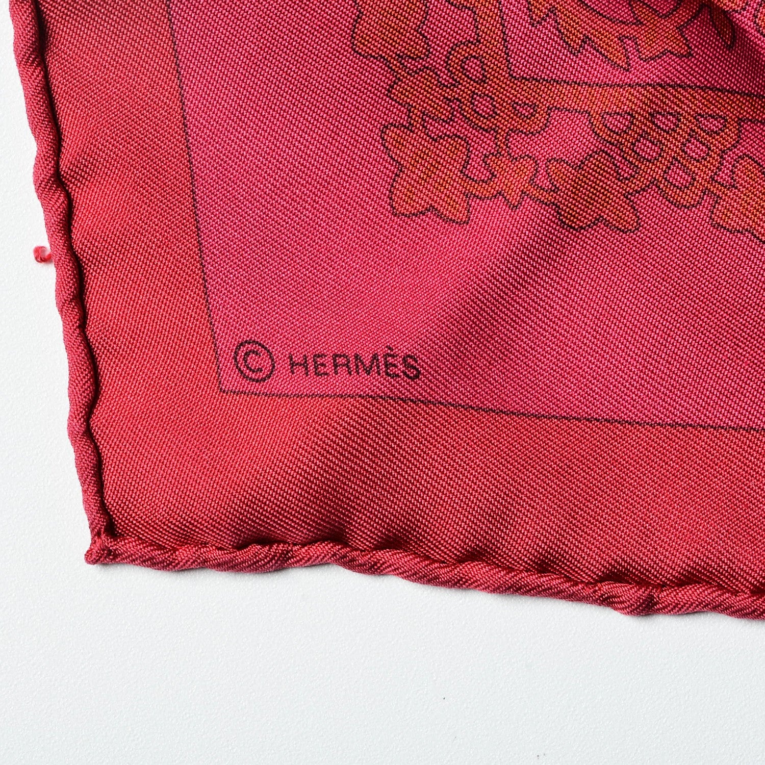 Hermes Silk Dip Dye Brins D'Or Scarf 90 Fuchsia 4 of 6