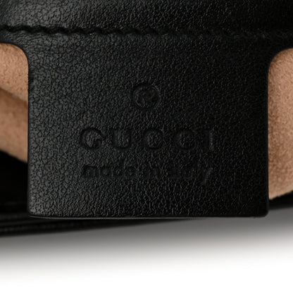 Gucci Calfskin Matelasse Medium GG Marmont Top Handle Shoulder Bag Black 6 of 10