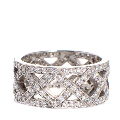 Tiffany Platinum Diamond Braided Band Ring Size 6 1 of 5