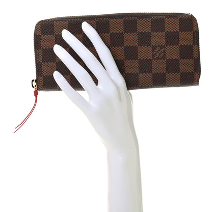Louis Vuitton Damier Ebene Clemence Wallet Cherry 2 of 7