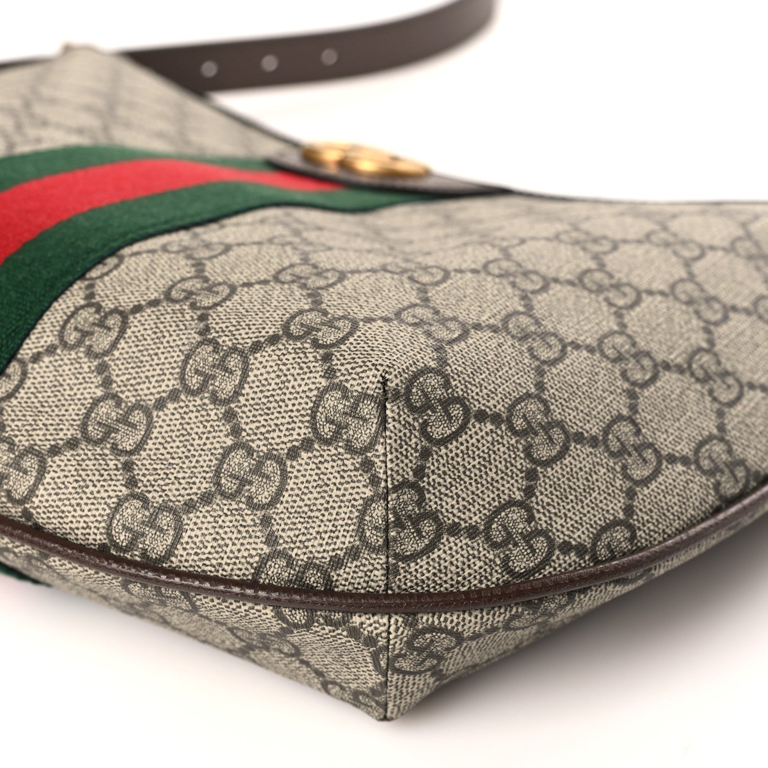 Gucci GG Supreme Monogram Web Small Ophidia Half Moon Hobo Brown 9 of 11