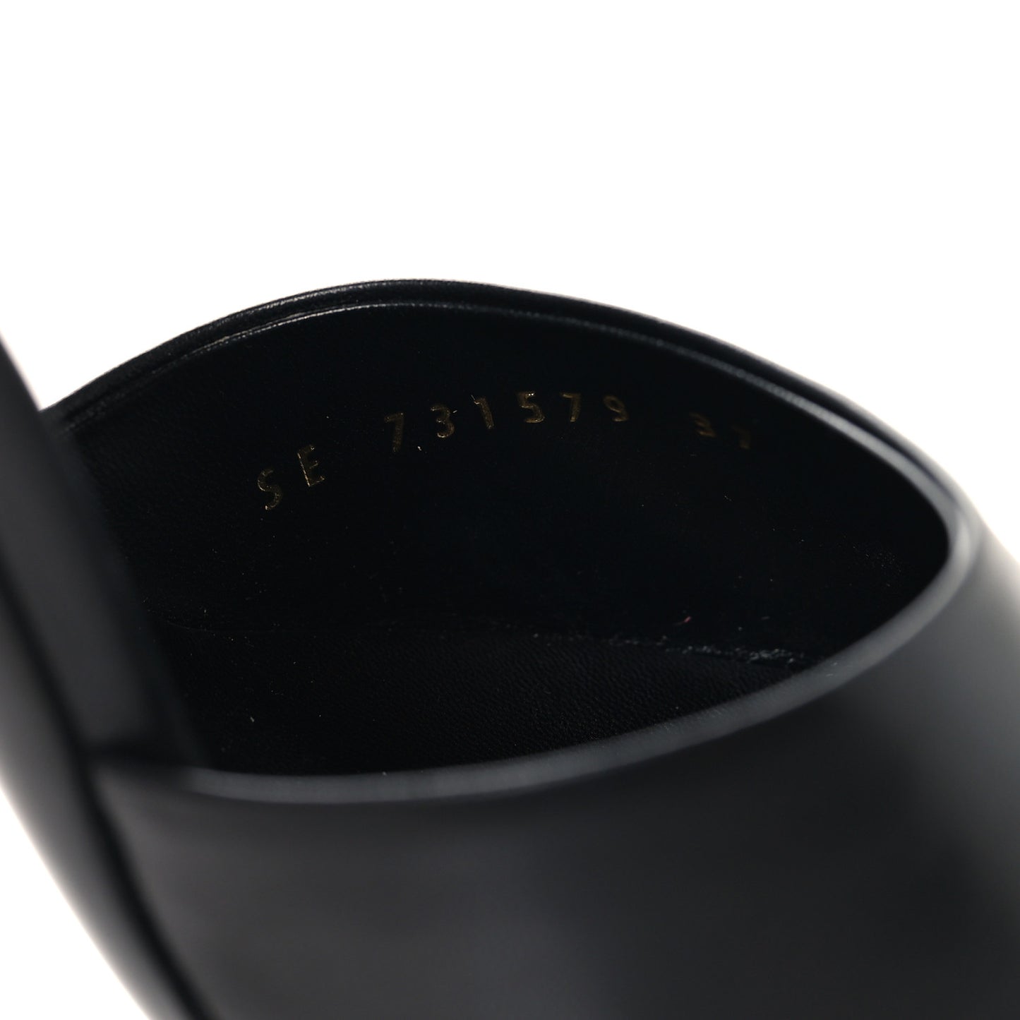 Calfskin Gippy 105 Mule Sandals 37 Black
