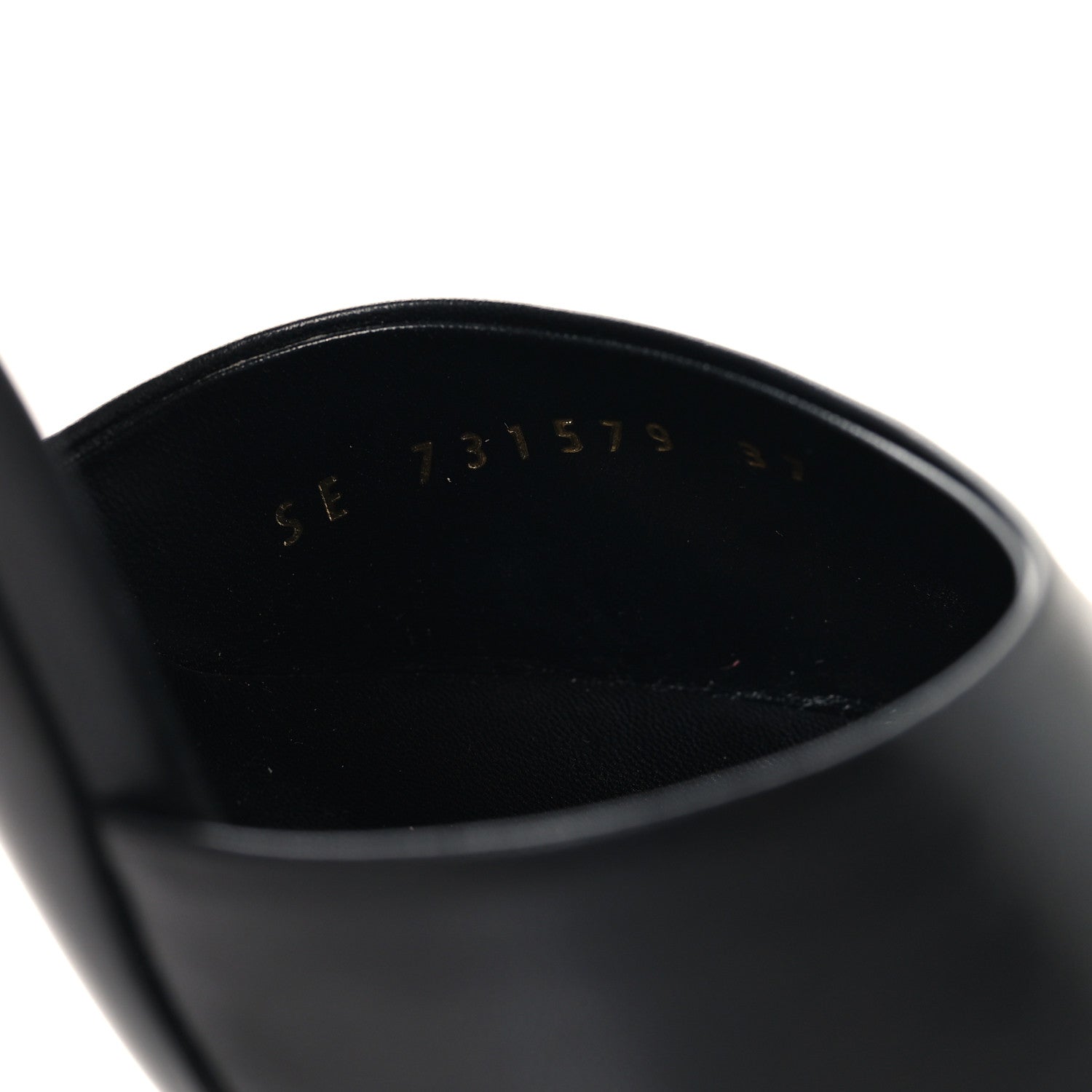 Saint Laurent Calfskin Gippy 105 Mule Sandals 37 Black 7 of 10