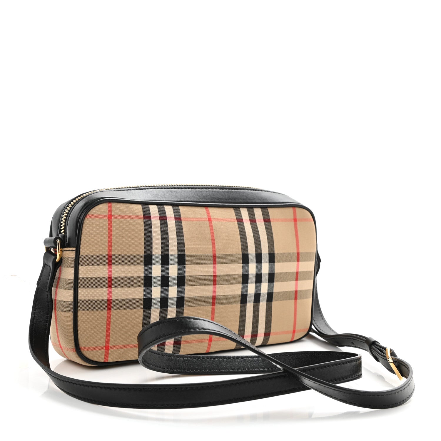 Burberry Calfskin Vintage Check Small Camera Bag Archive Beige 3 of 8