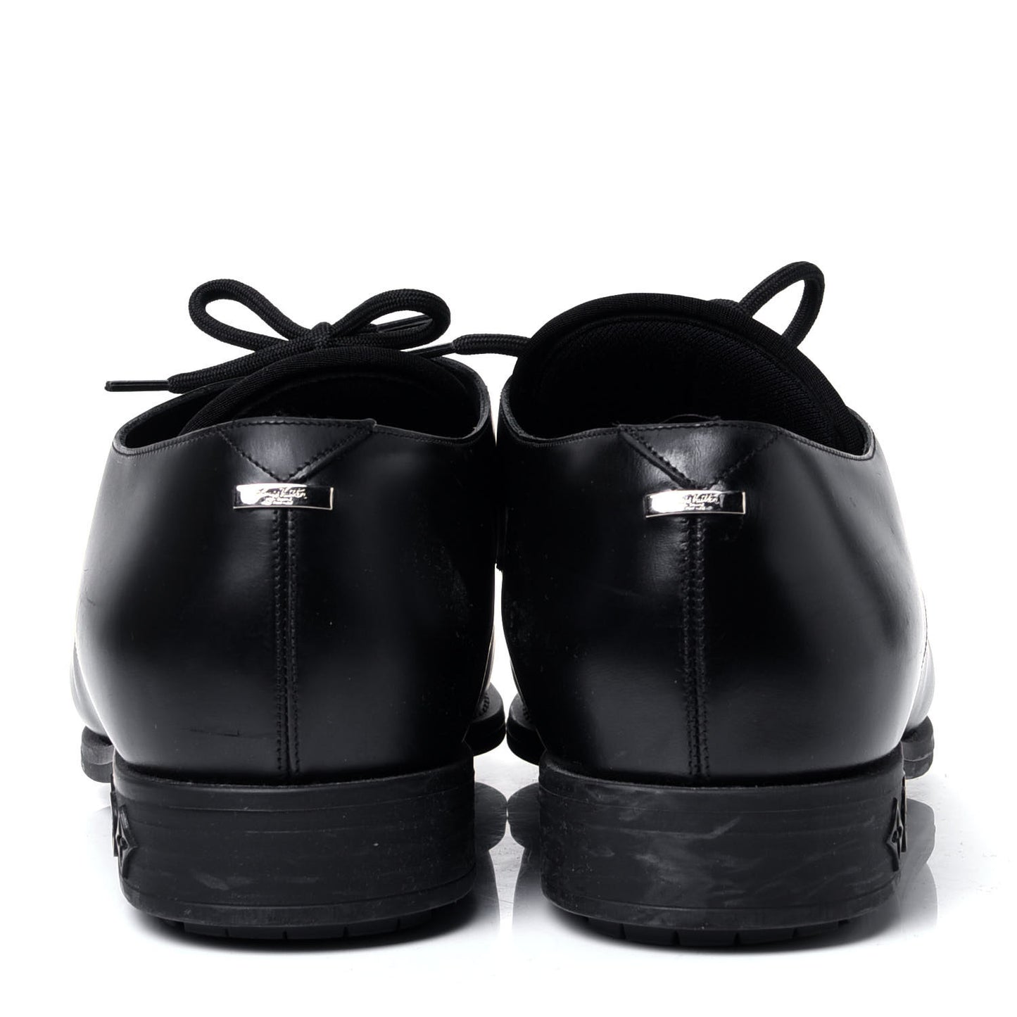 Calfskin Mens Formal Derby Shoes 8 Black