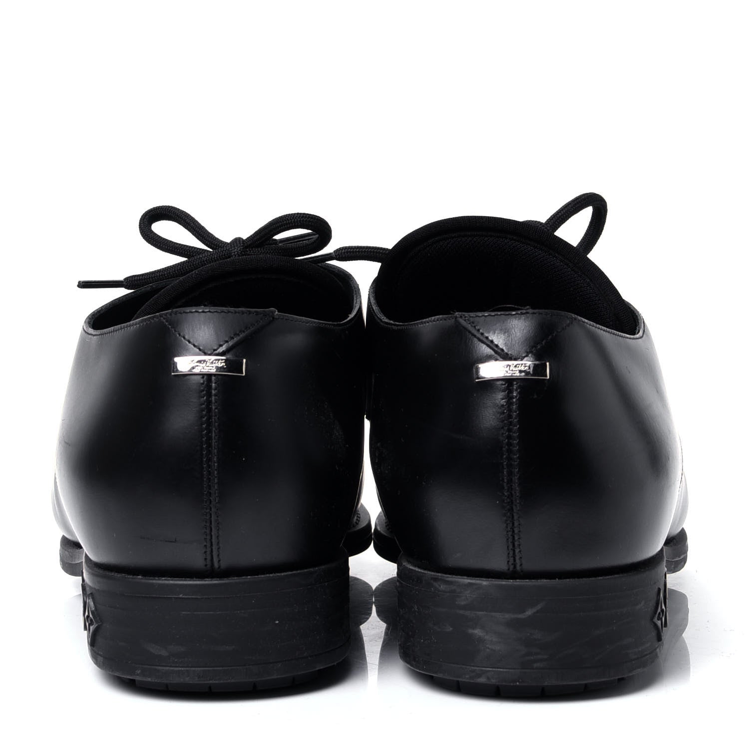 Louis Vuitton Calfskin Mens Formal Derby Shoes 8 Black 6 of 10