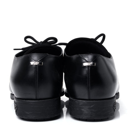 Louis Vuitton Calfskin Mens Formal Derby Shoes 8 Black 6 of 10