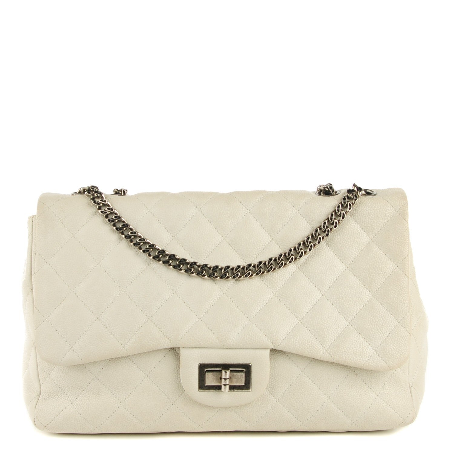 Chanel Caviar Quilted Reissue Flap 227 White 1 of 10