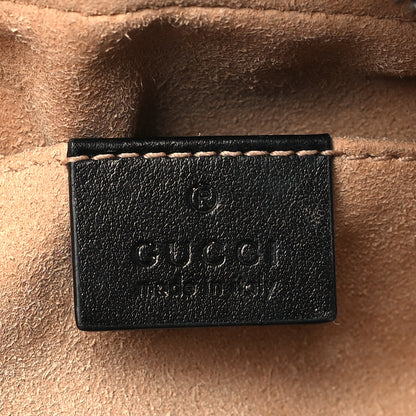Gucci Calfskin Matelasse Small GG Marmont Chain Shoulder Bag Black 6 of 12