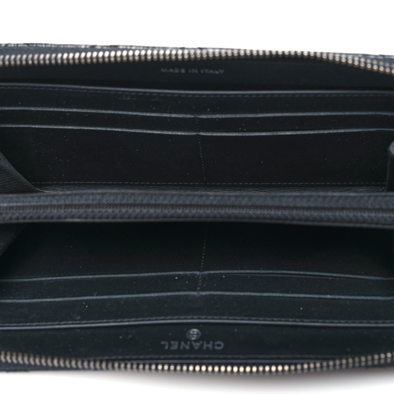 Chanel Patent Goatskin Quilted Medium Paris Dallas Zip Around Wallet Black 5 of 12
