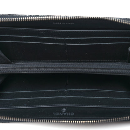 Chanel Patent Goatskin Quilted Medium Paris Dallas Zip Around Wallet Black 5 of 12