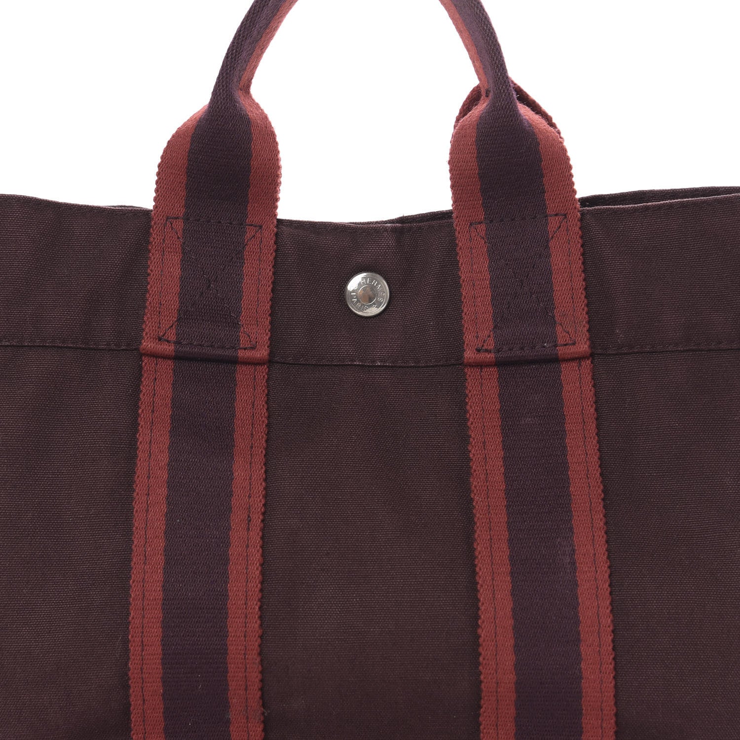 Hermes Canvas Fourre Tout PM Burgundy 9 of 9