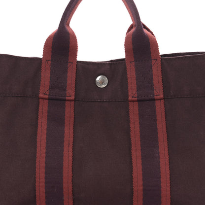 Hermes Canvas Fourre Tout PM Burgundy 9 of 9
