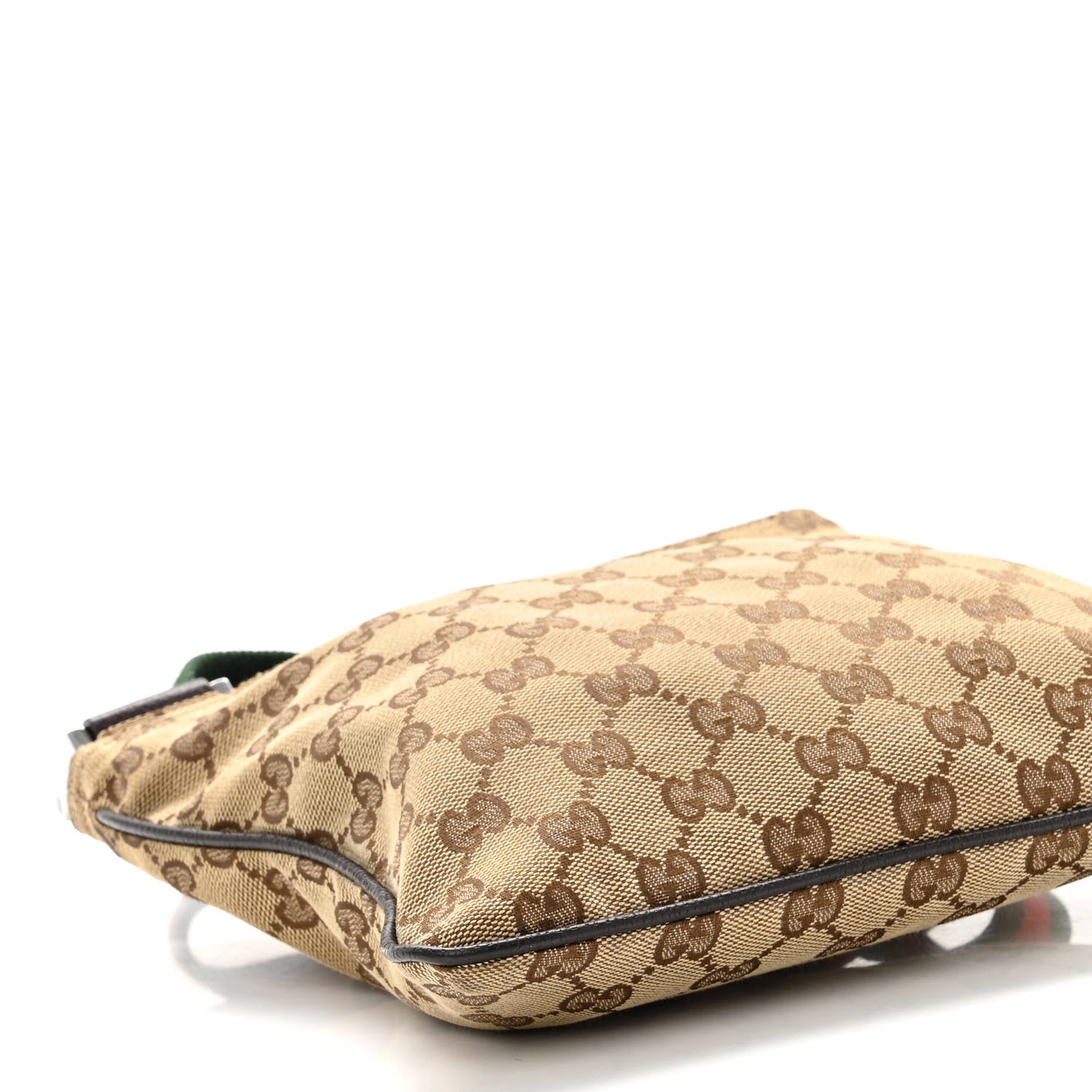 Gucci Monogram Web Small Flat Messenger Bag Brown 8 of 9