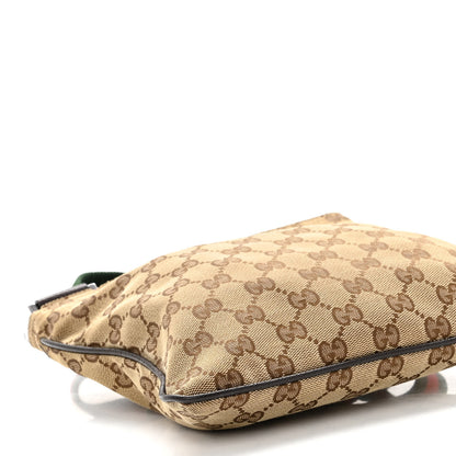 Gucci Monogram Web Small Flat Messenger Bag Brown 8 of 9
