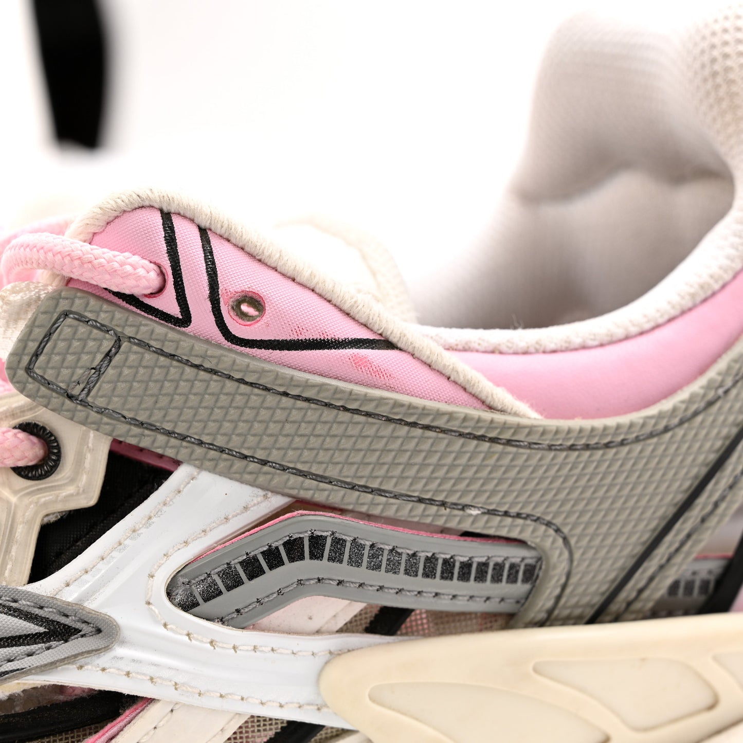 Mesh Nubuck Effect Fabric LED Womens Track Sneakers 38 Grey Pink Black