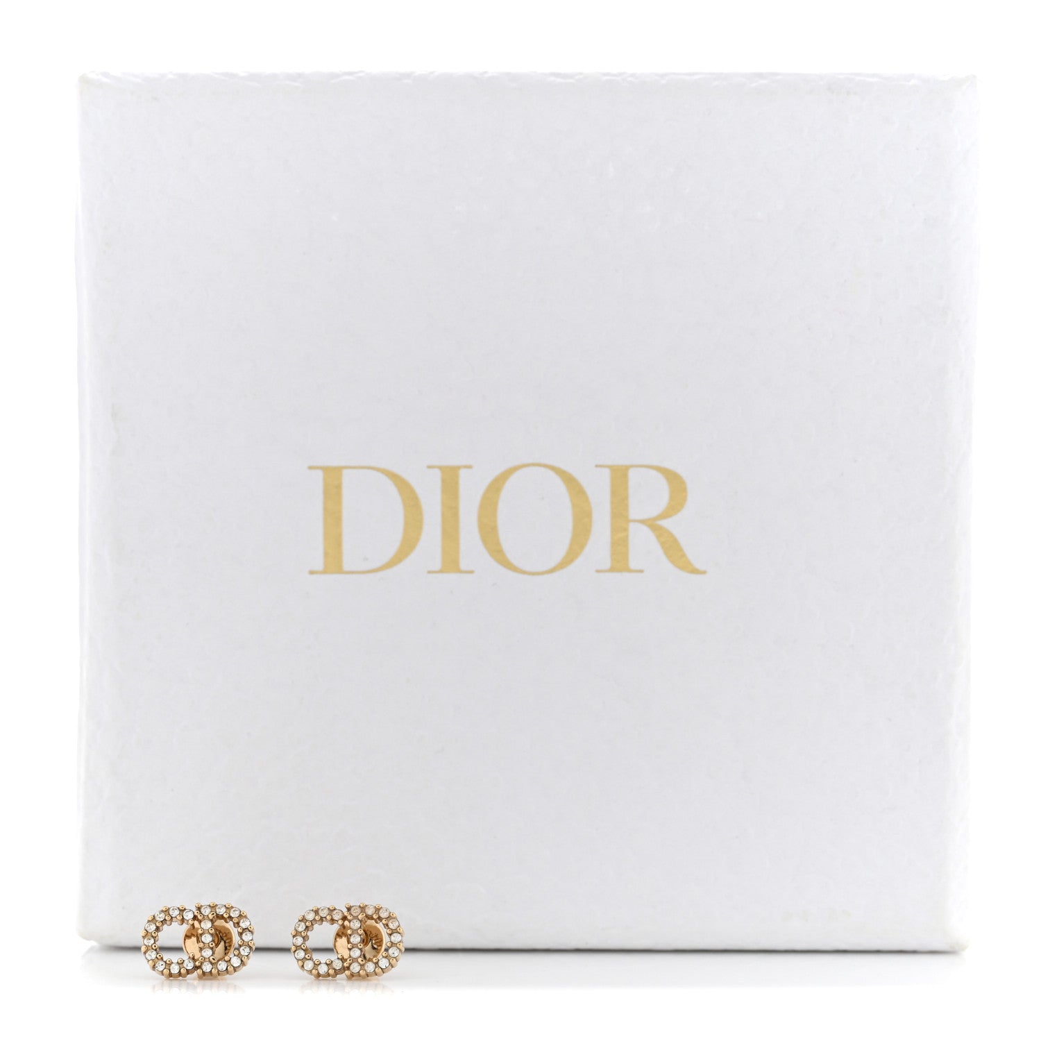 Christian Dior Crystal Clair D Lune Earrings Gold 4 of 4