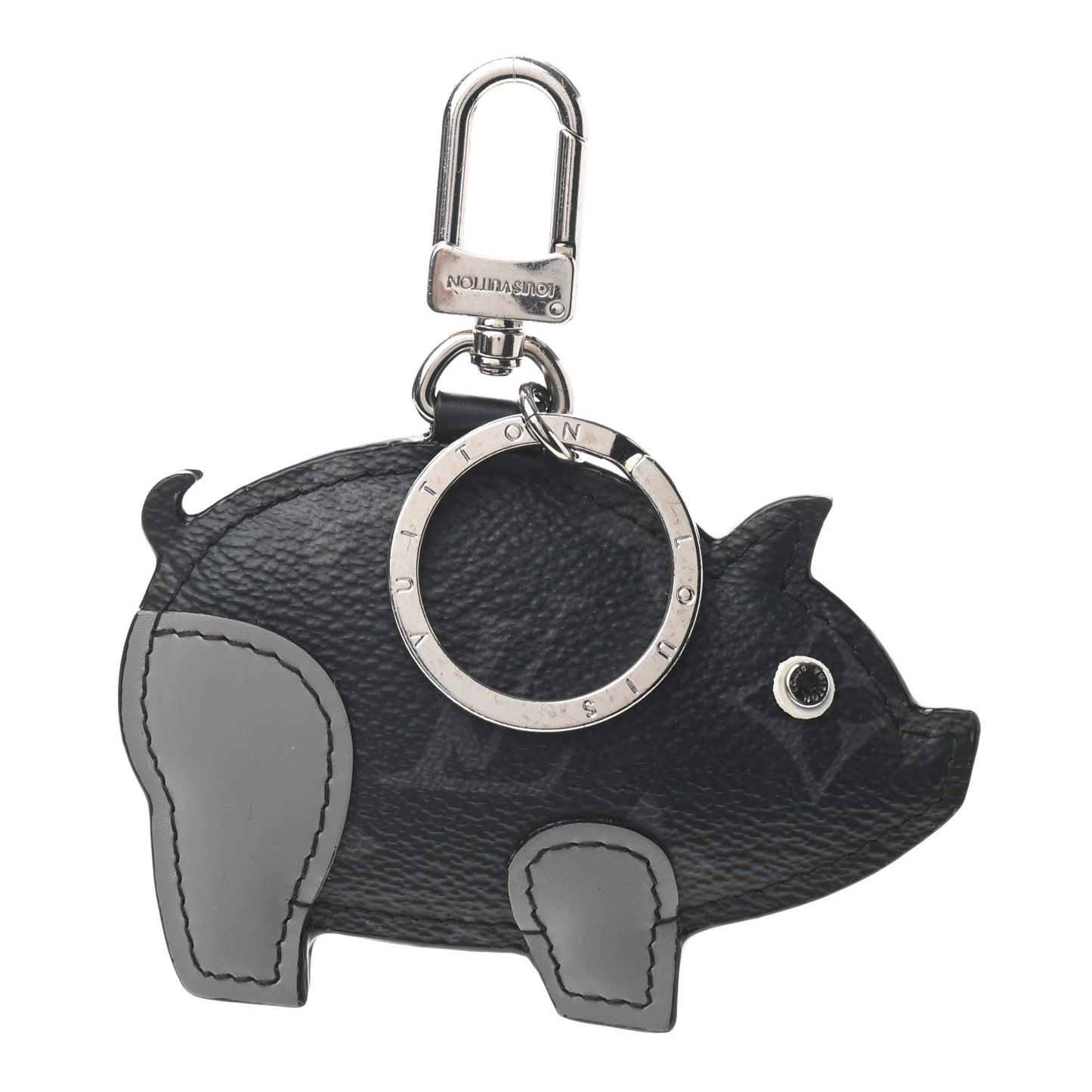 Calfskin Monogram Eclipse Pig Bag Charm Key Holder