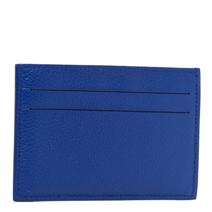 Hermes Evercolor Citizen Twill Card Case Bleu Royal Celeste Orange Poppy 3 of 8